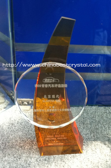 Beijing modern crystal trophy